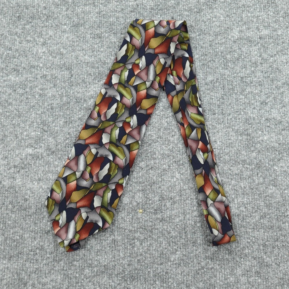 Vintage Marshall Field's Tie Men One Size Multicolor Abstract Silk Geometric